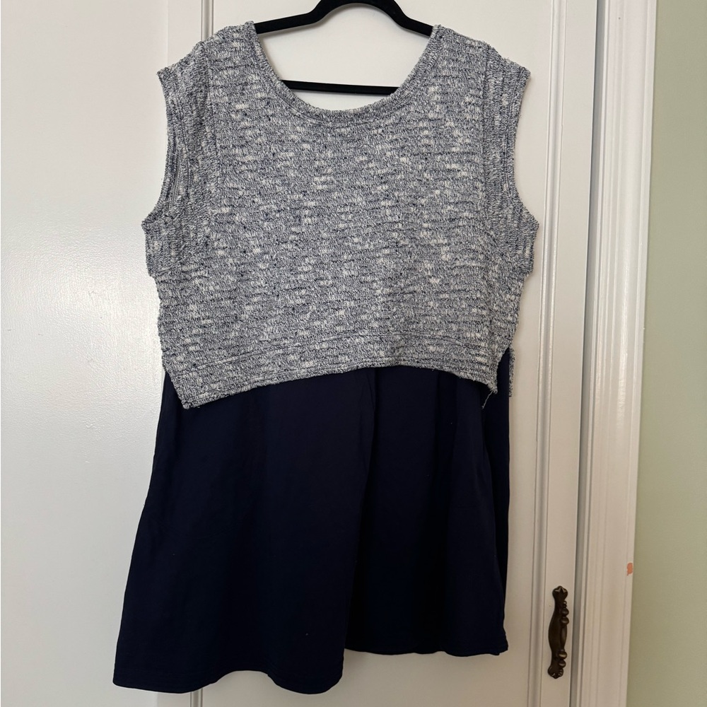 ANTHROPOLOGIE Daily Practice Mixed Media Mini Dress Size XL